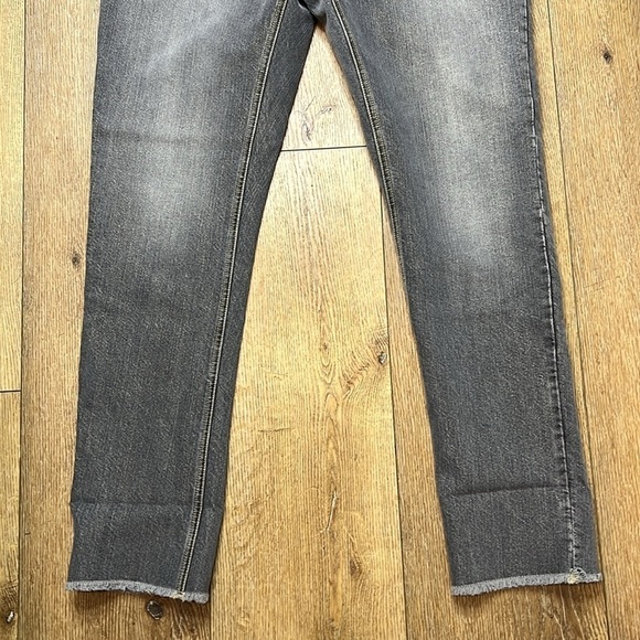 NWT Brunello Cucinelli Gray Wash Low Waist Raw Hem Straight Leg Jeans Size 12US - Picture 7 of 13